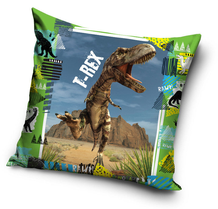 Spilvena pārvalks ar dinozauru 40*40 cm