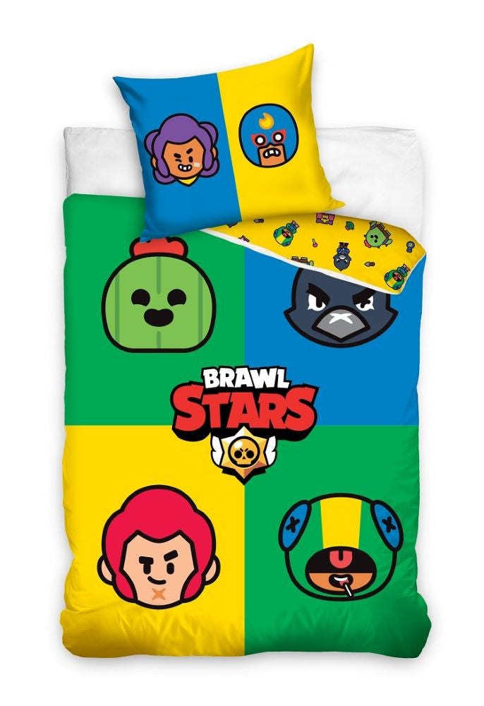 Brawl Stars Brawlers gultasveļas komplekts 140–200 cm, 70 x 90 cm