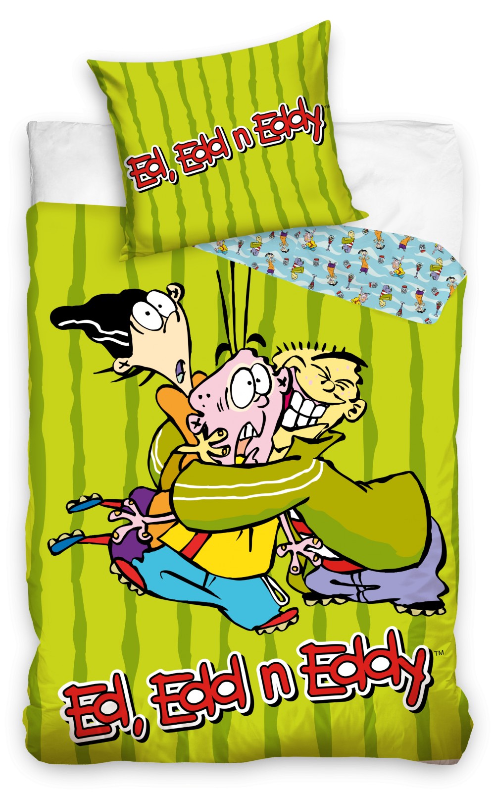 Ed, Edd n Eddy gultasveļas pārvalks "Triple Trouble" 140–200 cm, 70–90 cm