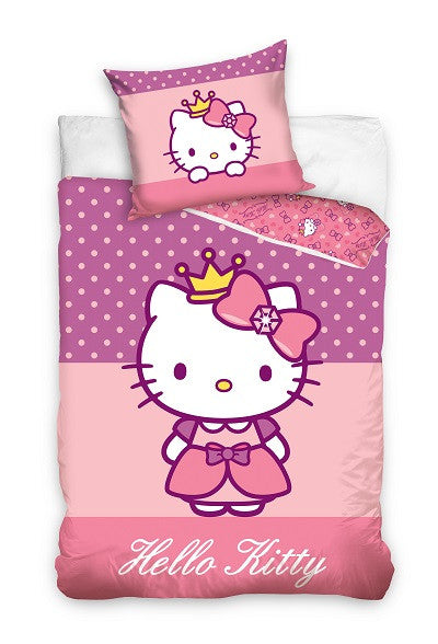 Hello Kitty Crown gultasveļas komplekts 140–200 cm, 70 x 90 cm