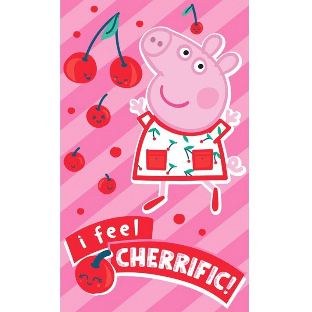 Peppa Pig Cherrific roku dvielis, sejas dvielis, dvielis 30x50 cm