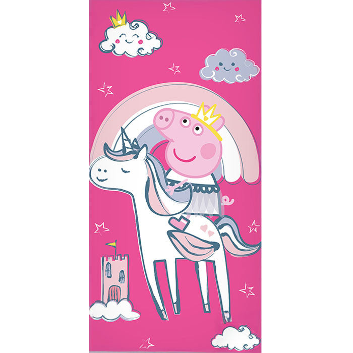 Peppa Pig Vienradža vannas dvielis, pludmales dvielis 70x140cm
