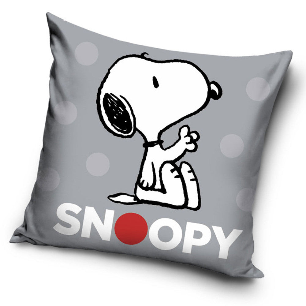 Snoopy pelēks spilvena pārvalks 40x40 cm