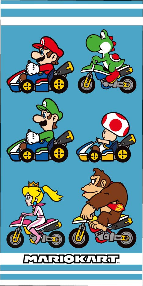 Super Mario Mariokart vannas dvielis, pludmales dvielis 70x140cm