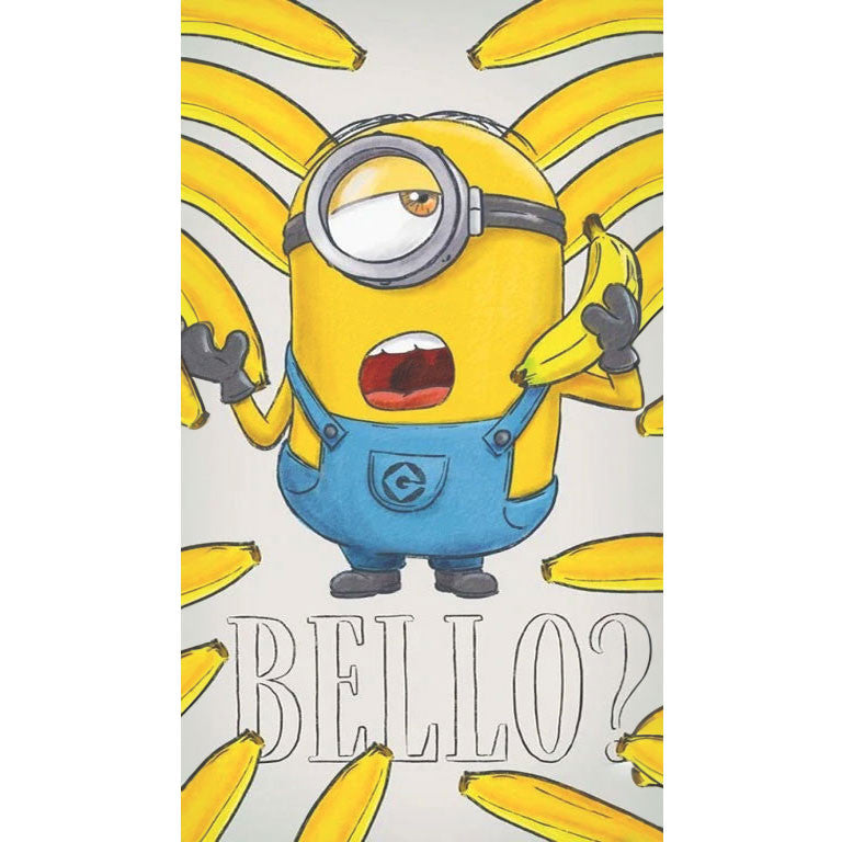 Minions Bello roku dvielis, sejas dvielis, dvielis 30x50 cm