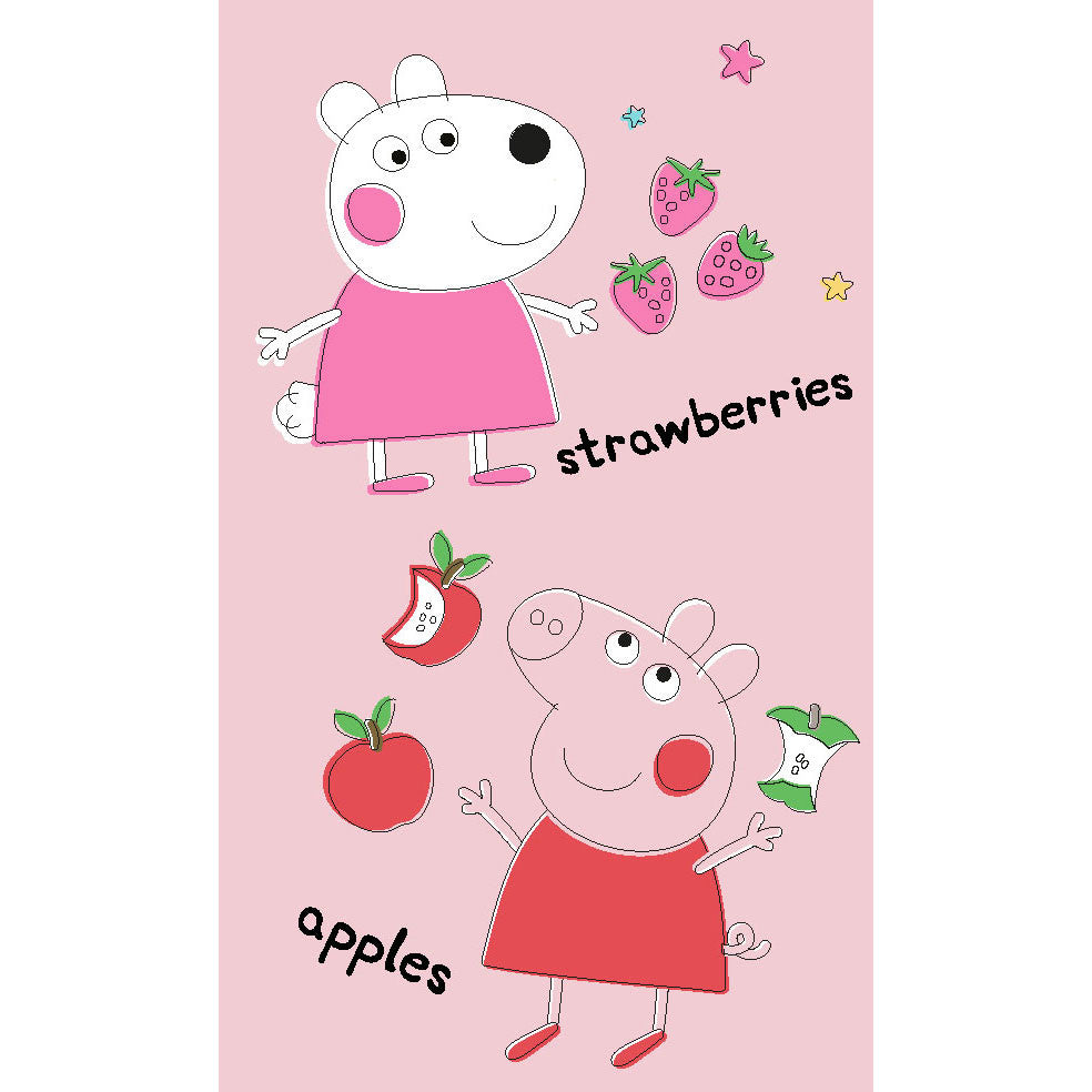Peppa Pig augļu roku dvielis, sejas dvielis, dvielis 30x50 cm