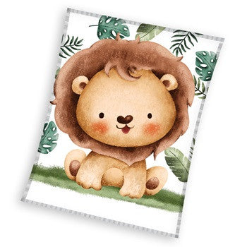 Lion Giggles koraļļu flīsa sega 110x140cm
