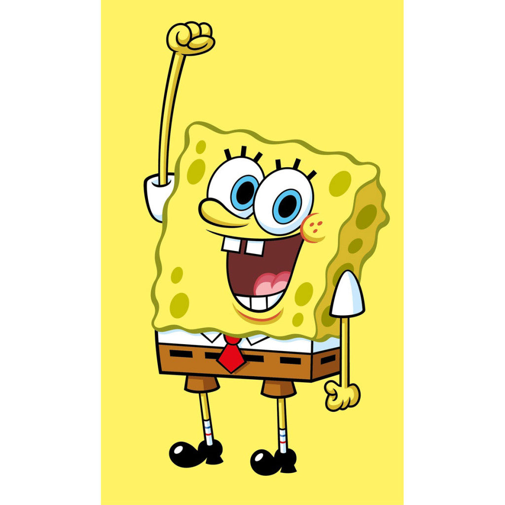 SpongeBob dzeltenais roku un sejas dvielis, dvielis 30x50cm
