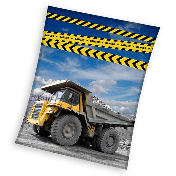 Construction Danger koraļļu flīsa polārā sega 130x170cm