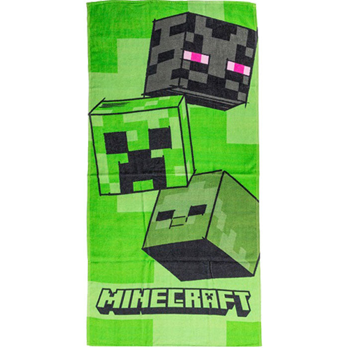 Minecraft Mobs vannas dvielis, pludmales dvielis 70x140cm