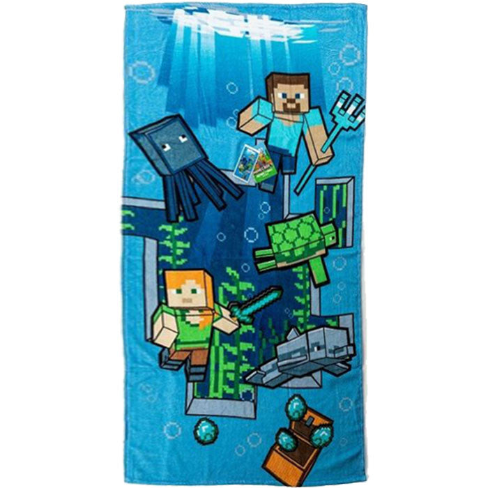 Minecraft Dive vannas dvielis, pludmales dvielis 70x140cm