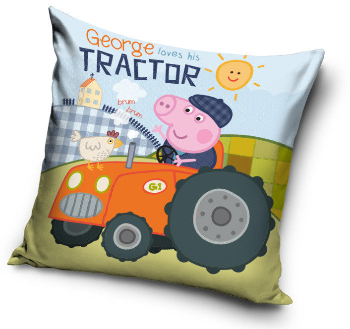 Peppa Pig George's traktora velūra spilvena pārvalks 40x40 cm