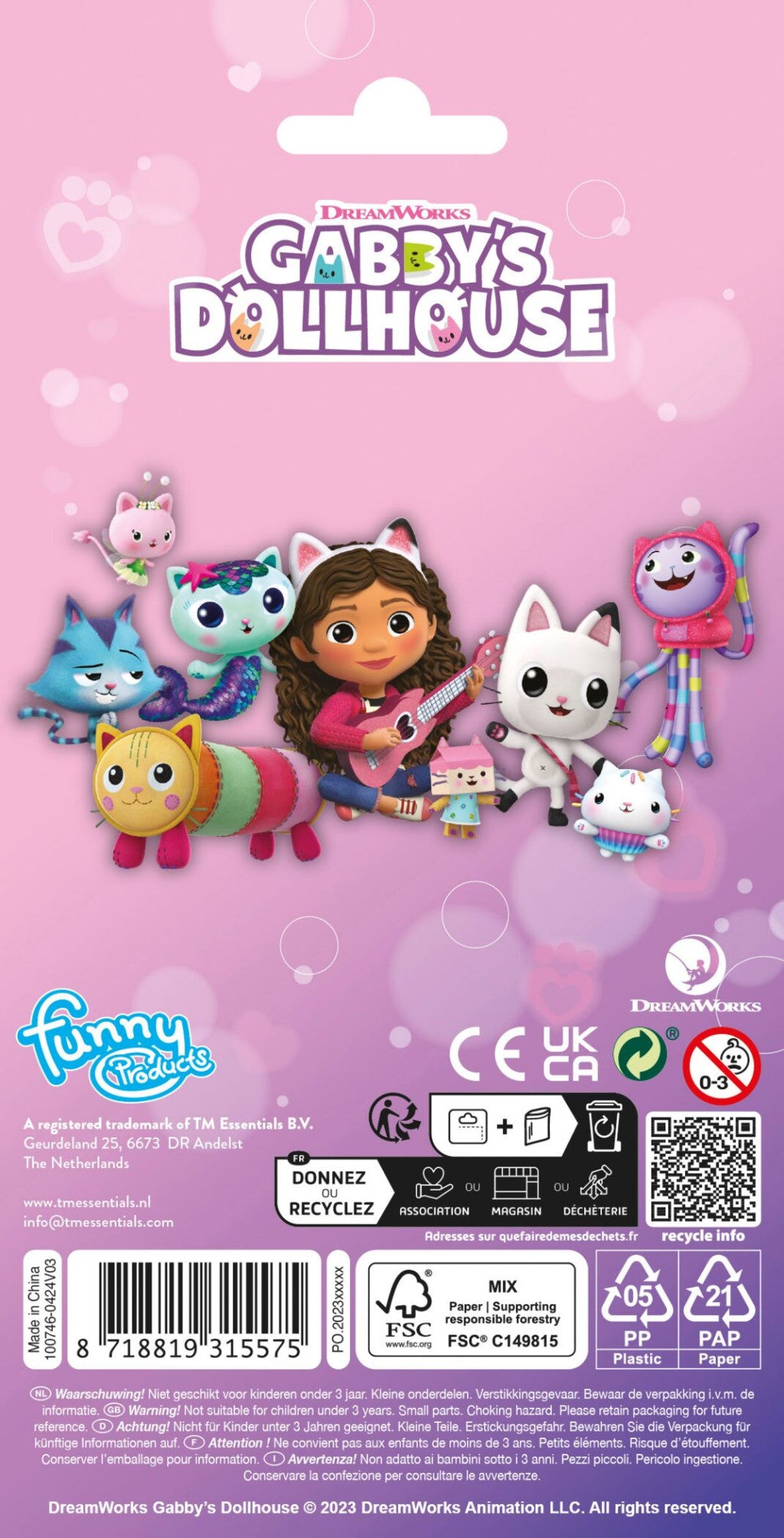 Gabby's Dollhouse Cats mirdzošo uzlīmju komplekts