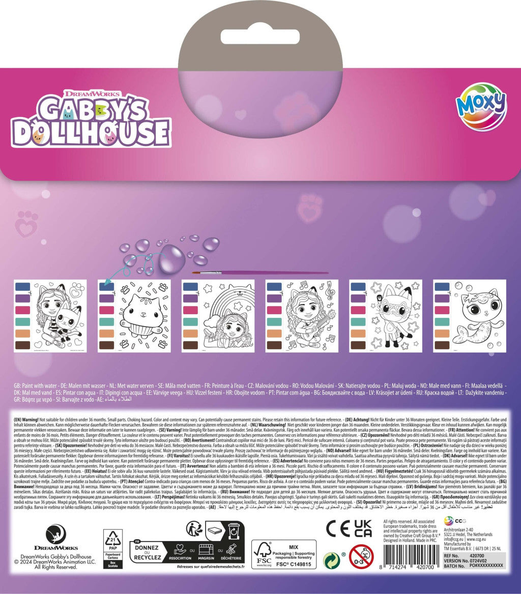 Gabby's Dollhouse Cats gleznošanas komplekts