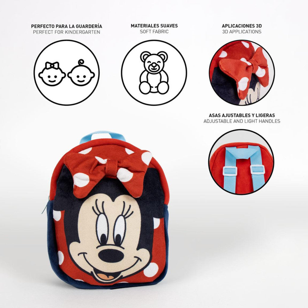 Disney Minnie plīša mugursoma, soma 22 cm