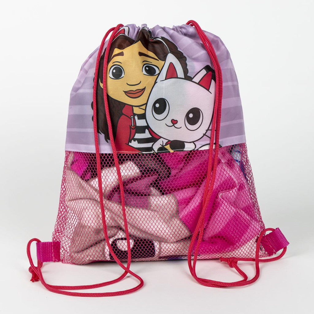Gabby's Dollhouse Pink dvieļu, sporta somas un beisbola cepures komplekts