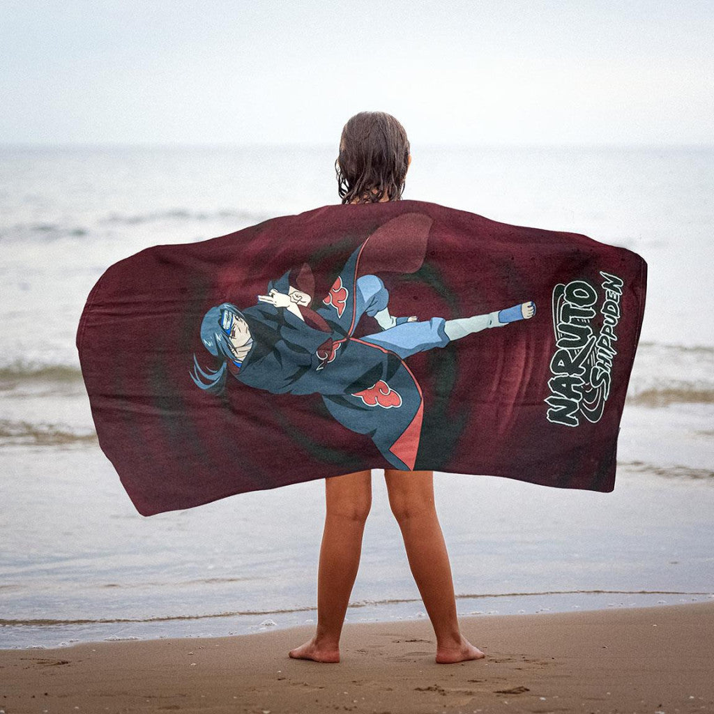 Naruto Itachi vannas dvielis, pludmales dvielis 70x140cm (ātri žūstošs)