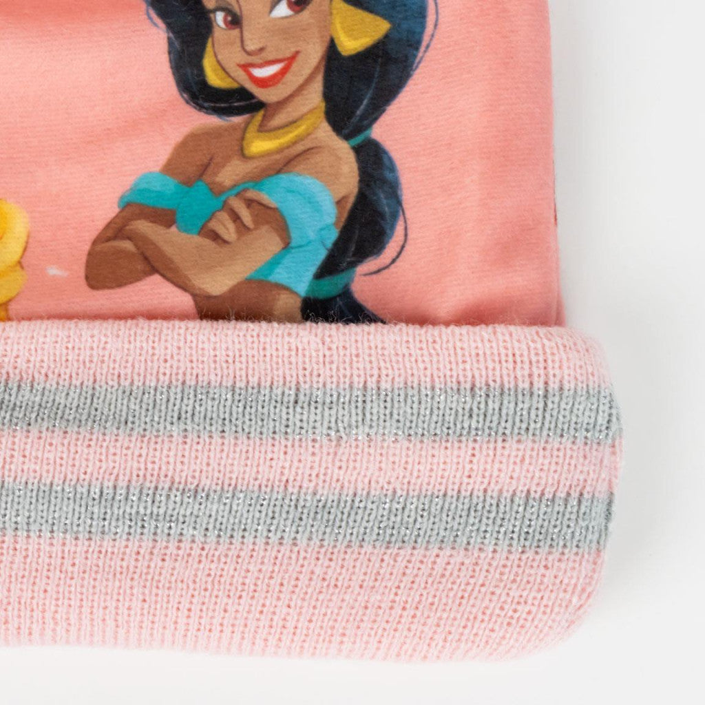 Disney Princess rozā bērnu cepures un cimdu komplekts