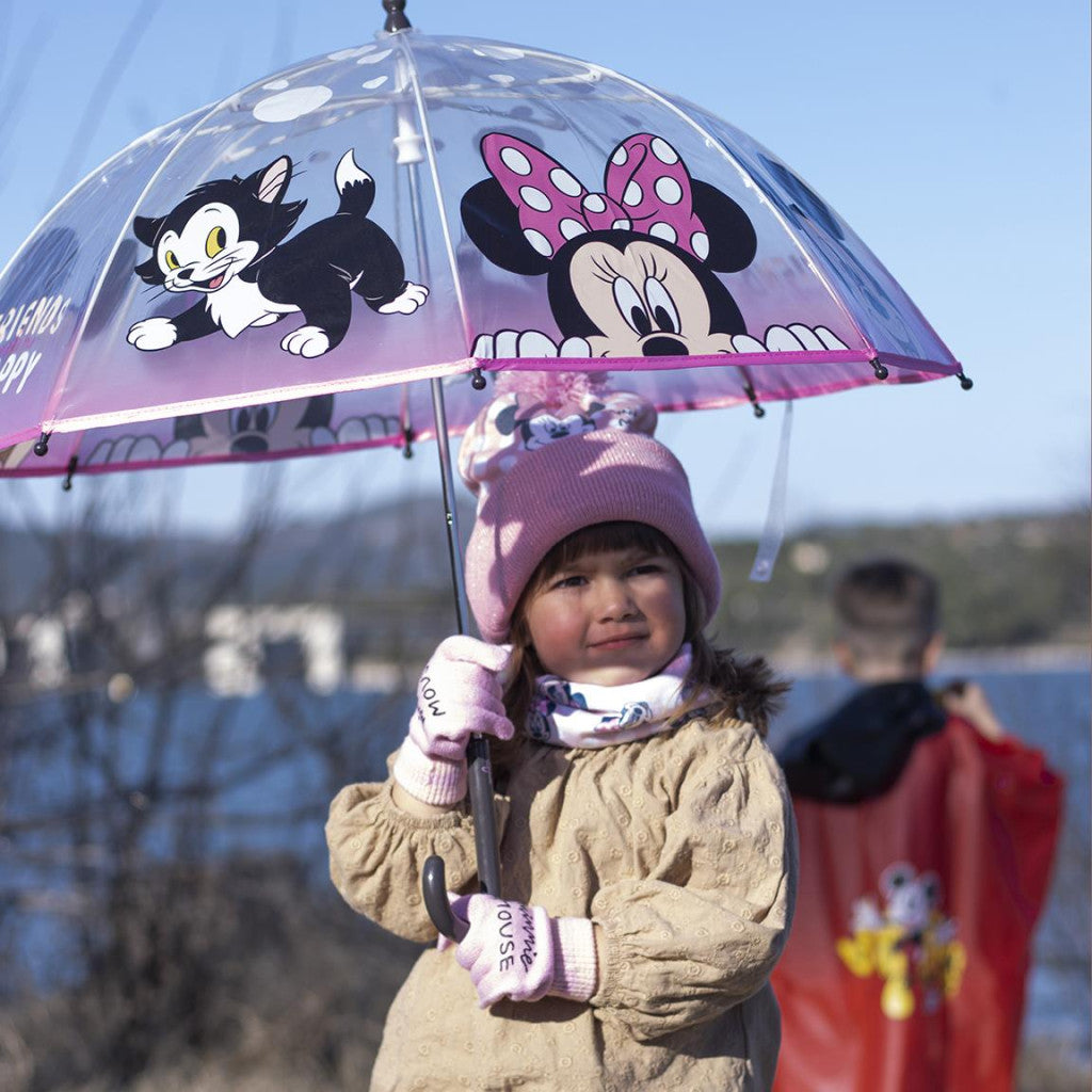 Disney Minnie Make Me Happy bērnu caurspīdīgais lietussargs √ò71 cm