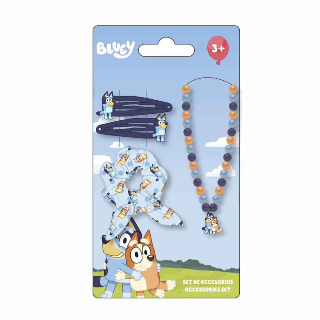 Bluey Happy Vibes kaklarotu un matu aksesuāru komplekts