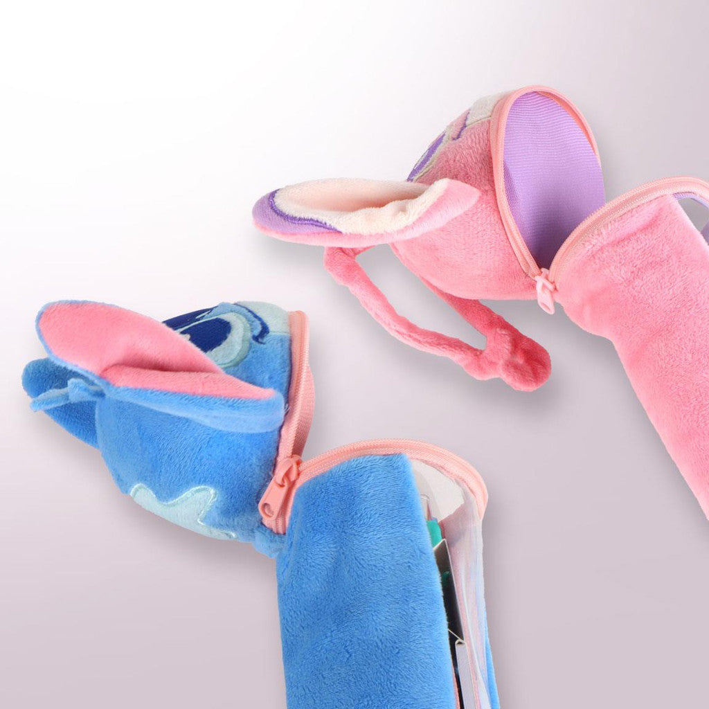 Disney Lilo un Stitch zils plīša pildīts zīmuļu maciņš