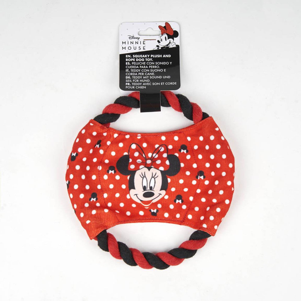 Disney Minnie pīkstošā frisbija un virves rotaļlieta suņiem