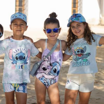 Disney Lilo un Stitch Love bērnu peldkostīms, peldēšanai 5-12 gadi