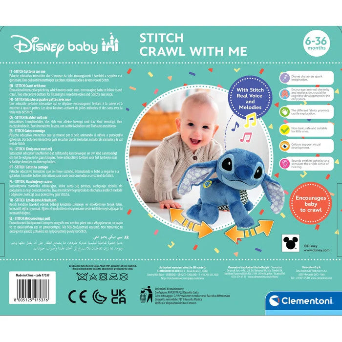 Disney Lilo un Stitch Jauka interaktīva rāpojoša plīša figūriņa Clementoni