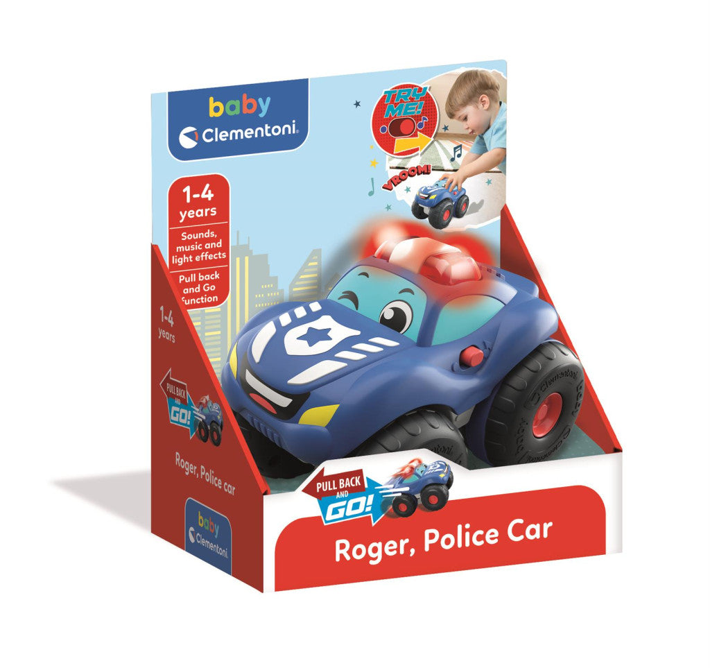 Transportlīdzeklis Roger uzvelkams policijas auto Clementoni