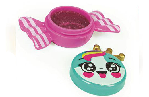 Crazy Chic Pink Stripe konfektes formas lūpu spīdums Clementoni