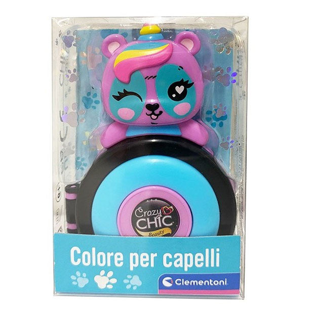 Crazy Chic Panda zila matu krāsošanas krītiņa Clementoni