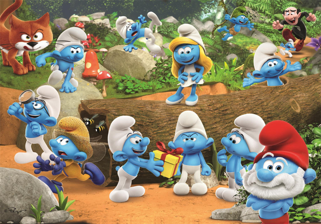 Smurfu meža 104 gabalu Clementoni puzle