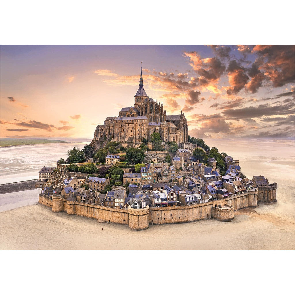 Pilsētas Mont-Saint Michel France 1500 gabalu puzle Clementoni