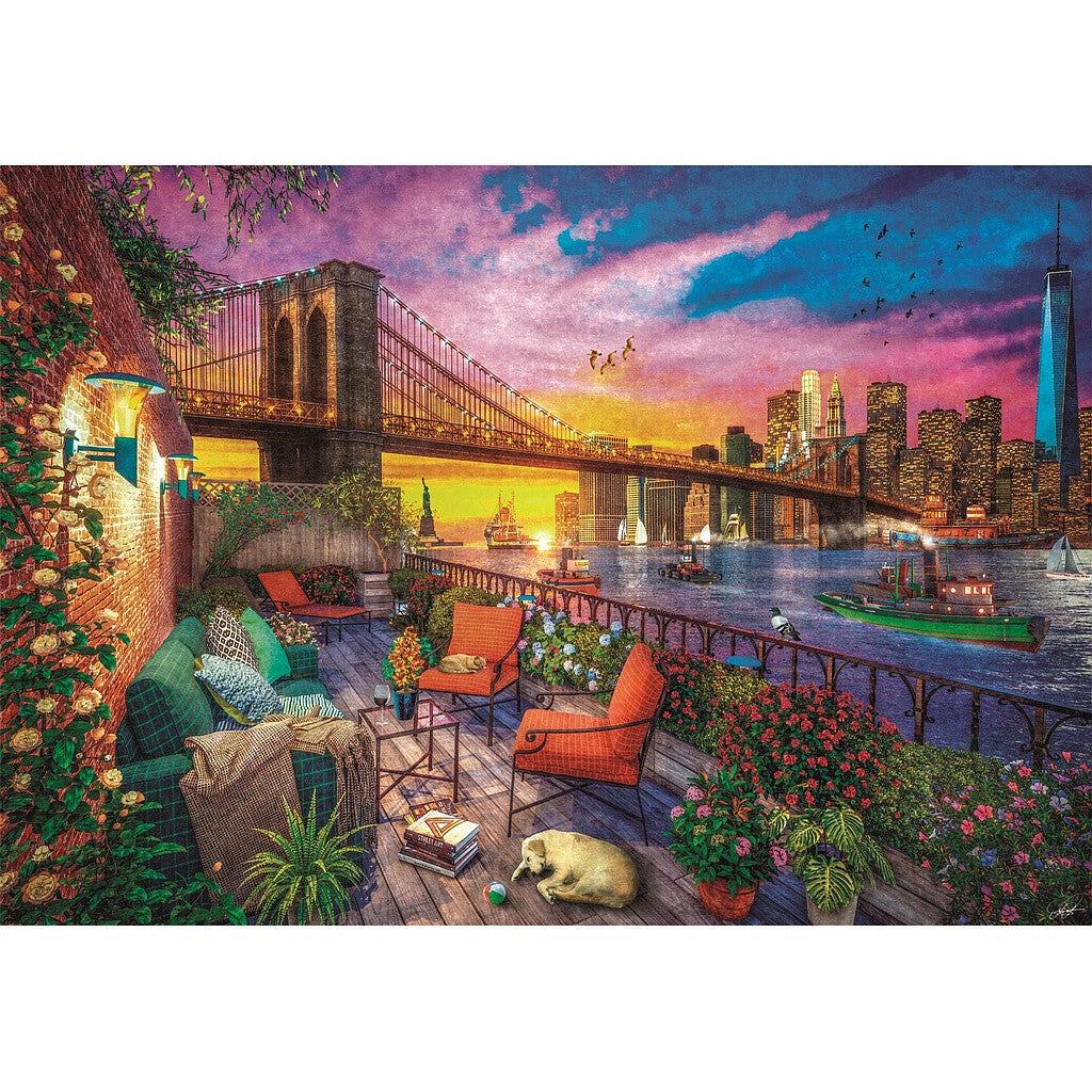 Clementoni 3000 gabalu puzle "Cities Balcony Sunset New York"