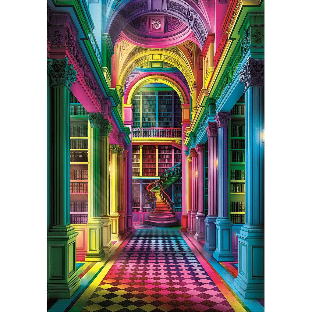 Krāsu Colorboom bibliotēka, 1000 detaļu kompakta puzle, Clementoni