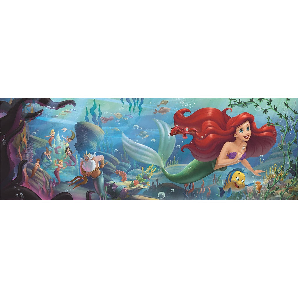 Disney princeses Ariel 1000 detaļu panorāmas puzle Clementoni