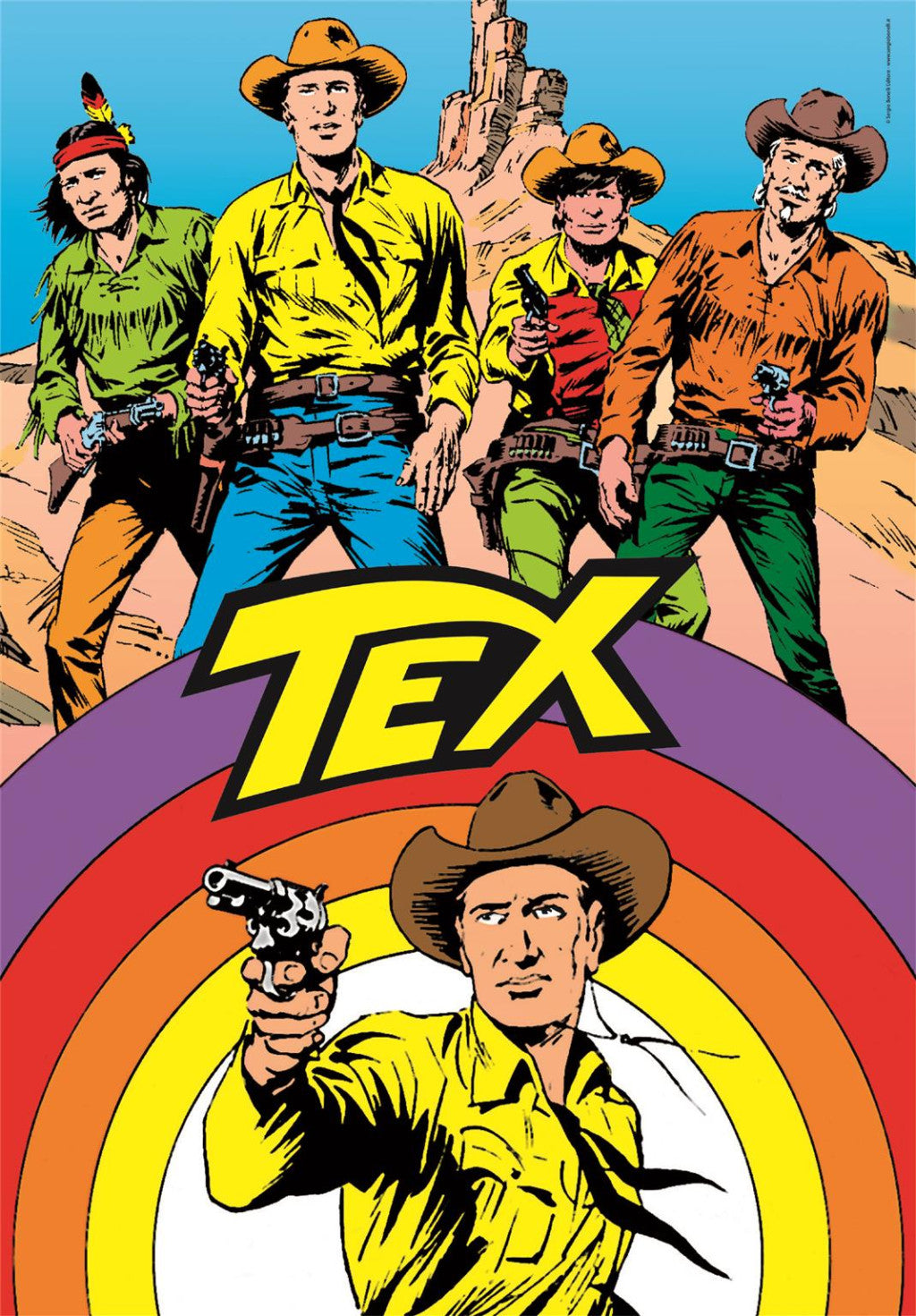 Anime Rainbow Tex Willer 1000 detaļu kompakta puzle Clementoni