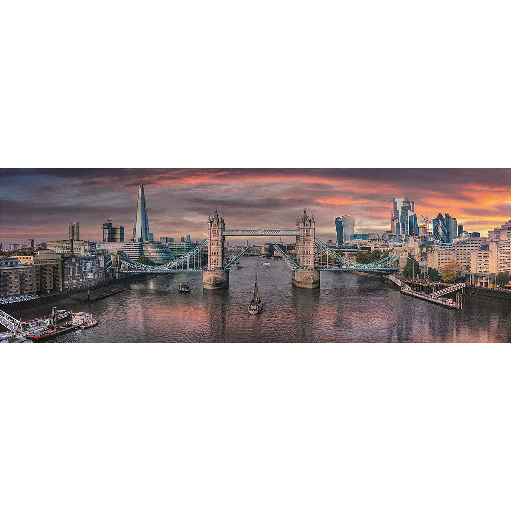 Pilsētas pāri upei Londona 1000 gabalu panorāmiska kompakta puzle Clementoni