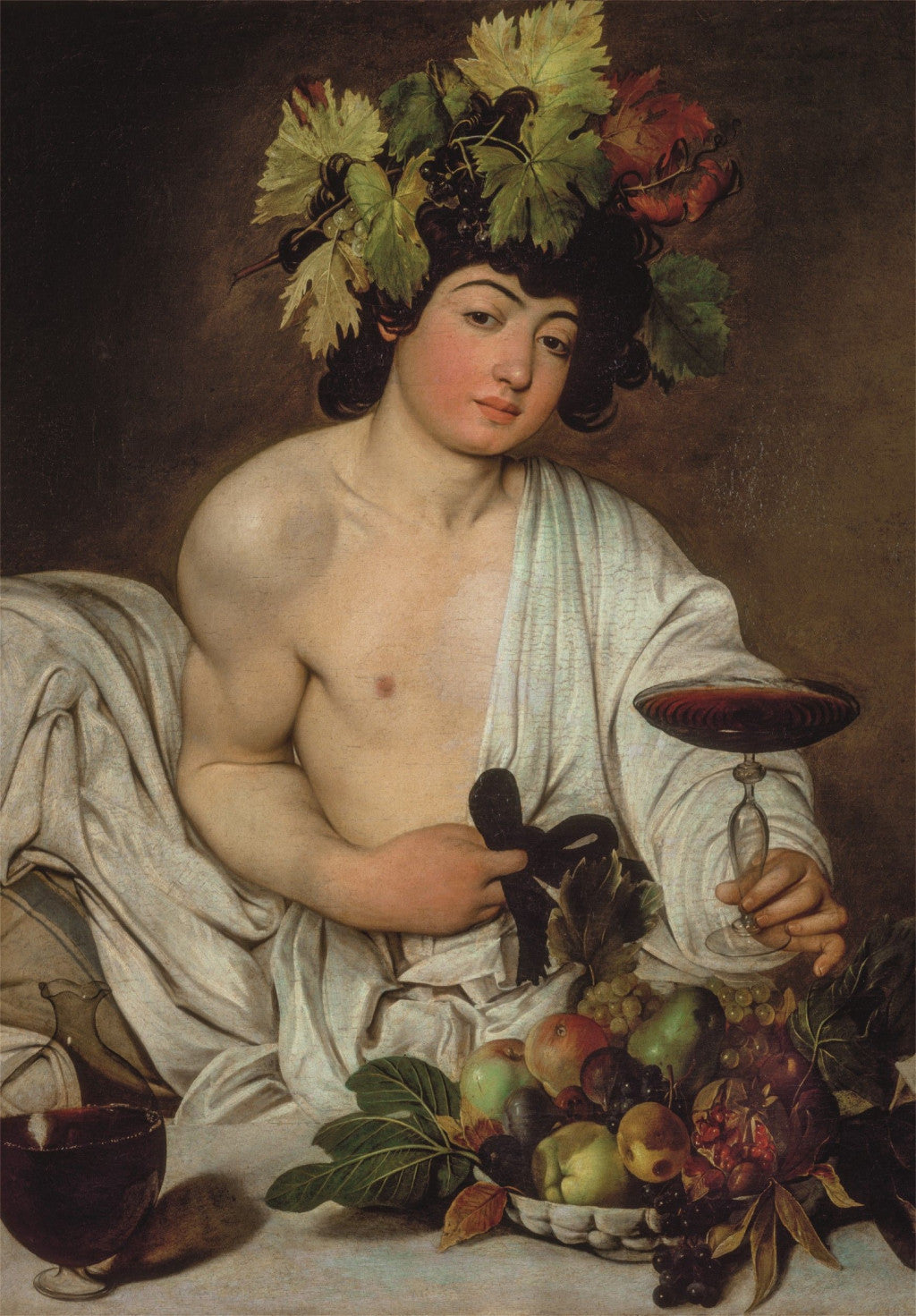 Art Caravaggio Bacchus 1000 gabalu kompakta puzle Clementoni