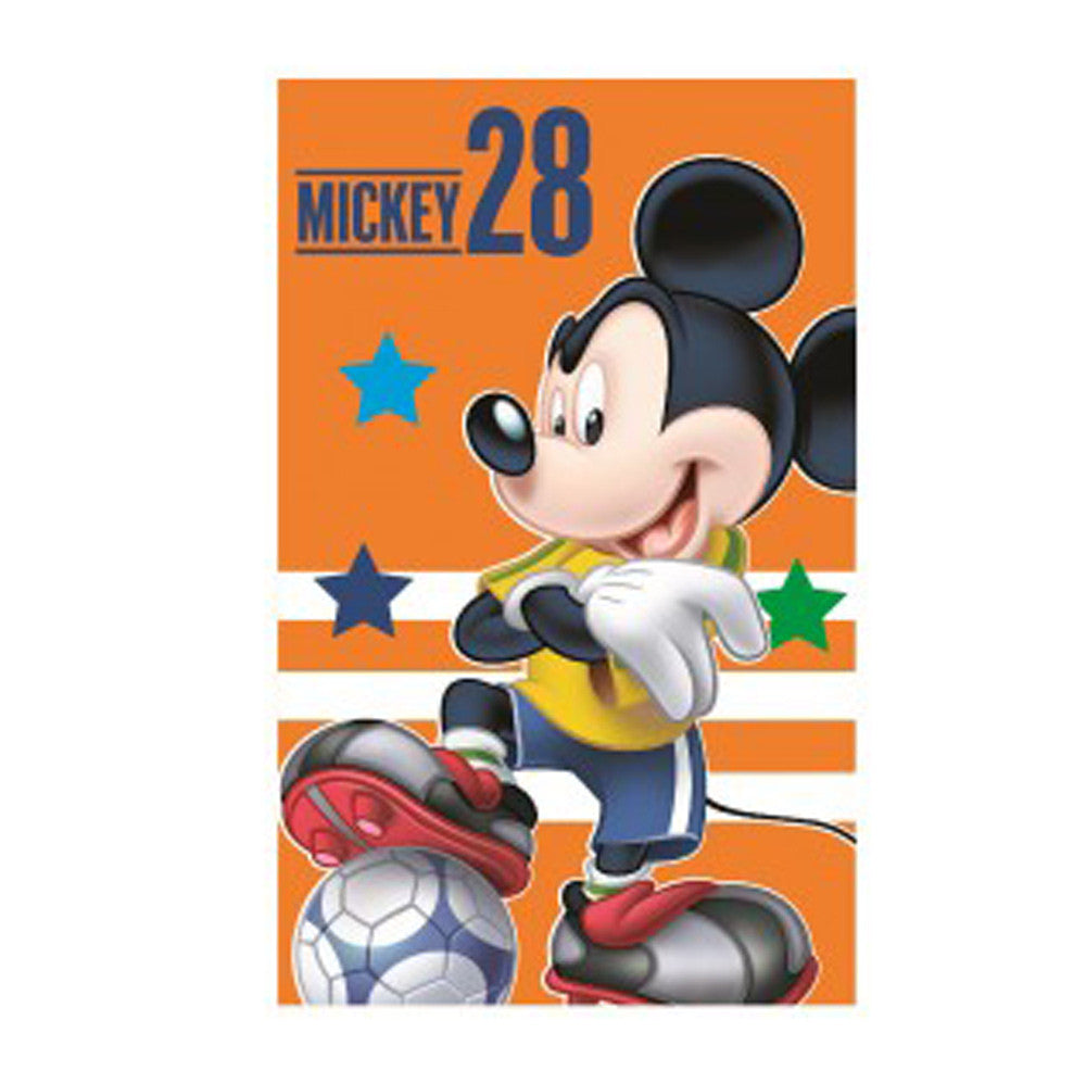 Disney Mickey Football oranžs roku dvielis, sejas dvielis, dvielis 35x65cm