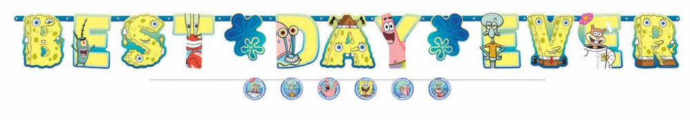 SpongeBob Laugh Happy Birthday milzu zīme 320 cm