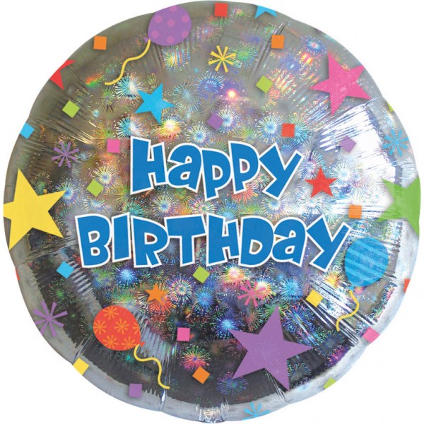 Daudz laimes dzimšanas dienā! Folijas balons "Dzimšanas dienas konfeti", 45 cm