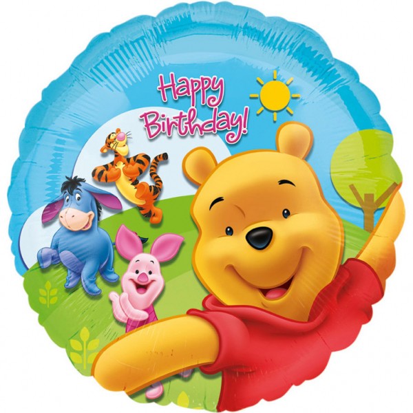 Disney Vinnija Pūka priecīgais folijas balons 43 cm