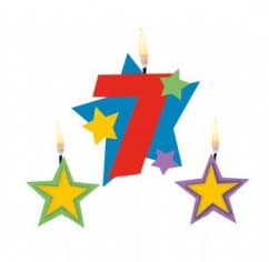 Krāsa Nr. 7 svece ar zvaigznītēm