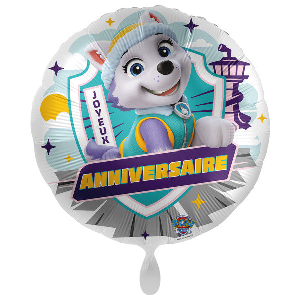 Paw Patrol Snow Cool Joyeux Anniversaire folijas balons 43 cm