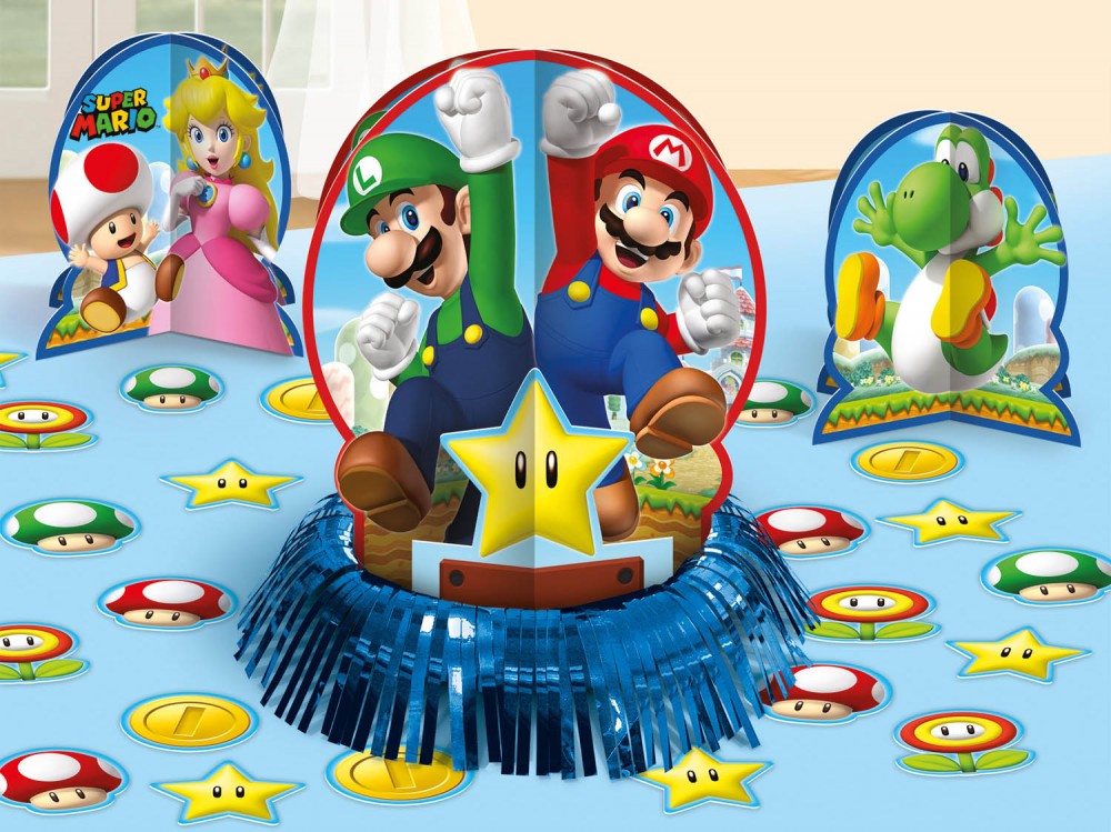 Super Mario sēņu pasaules galda dekorāciju komplekts, 23 daļas