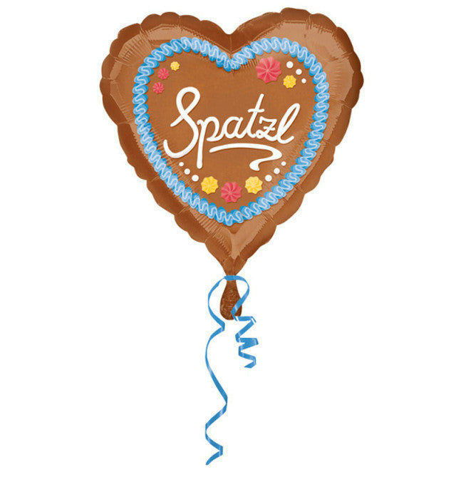 Folijas balons "Love Spatzl" ar sirsniņu, 43 cm