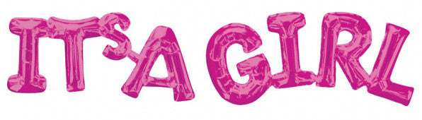 Krāsains folijas balons "It's A Girl", 50 cm