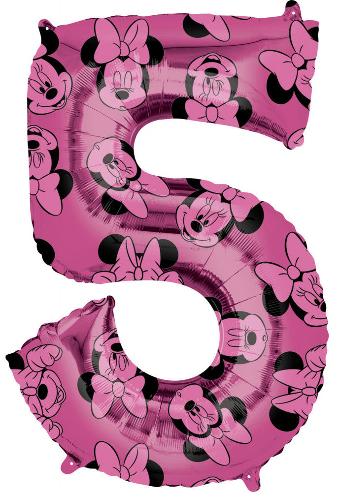 Disney Minnie folijas balons numurs 5 - 66 cm