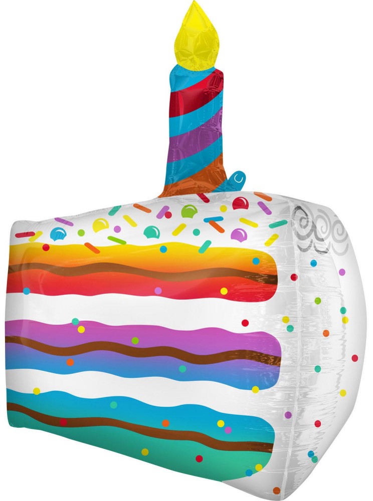 Folijas balons "Dzimšanas dienas kūka", 63 cm
